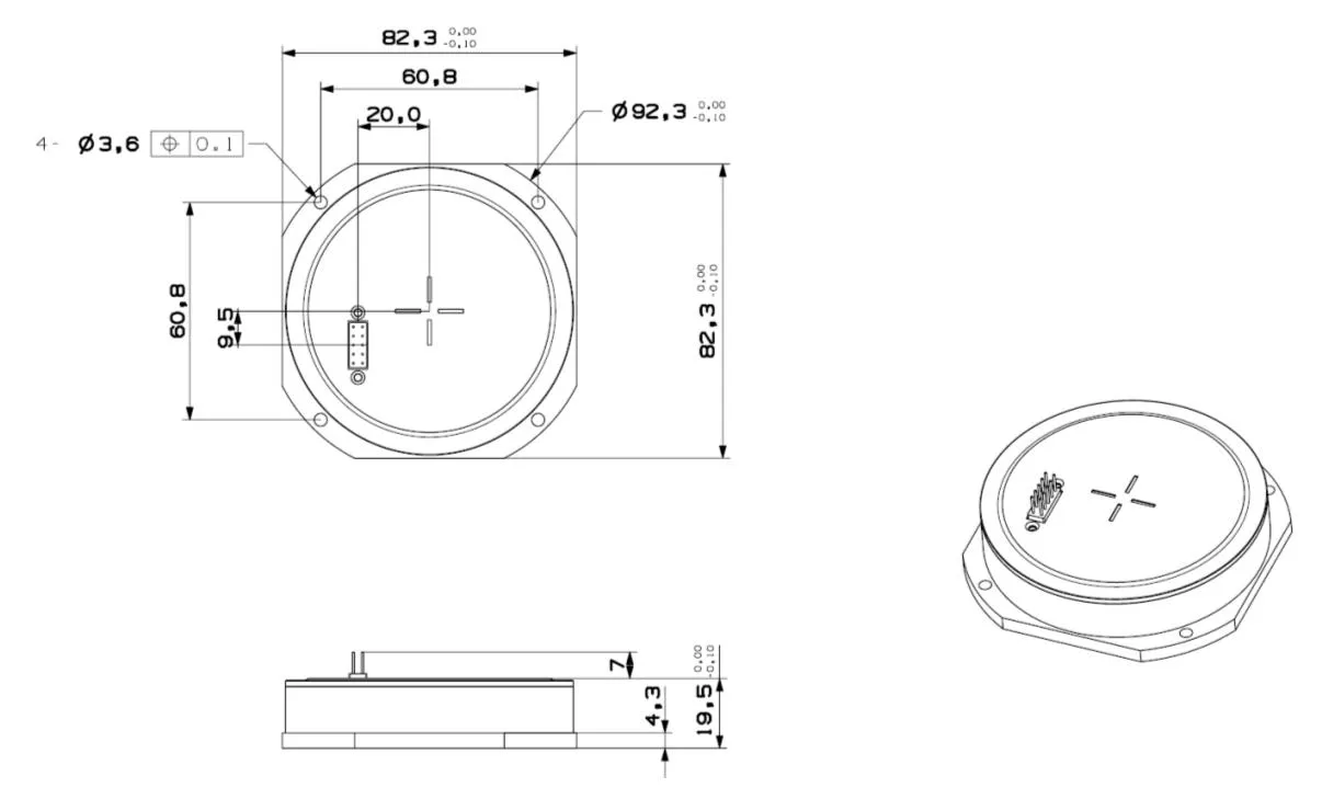 Wysokiej precyzji FOG Micro-nano Integrated Fiber Optic Gyroscope z zerową stabilnością stronniczości ≤ 0,8°/h 10s 2